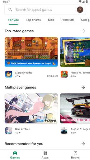 Google Play Store (Android TV)